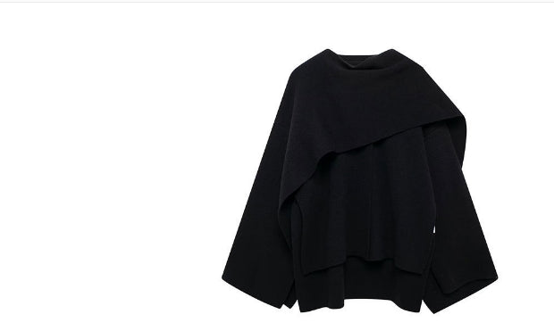 Women's Loose Casual Cape Knitted Sweater Coat